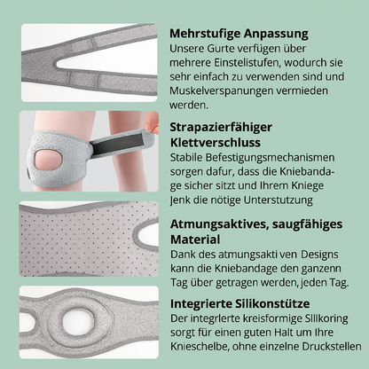 Kniescheibenbandage NeuroKnie — Richten Sie das Kniegelenk während Ihrer Bewegungen neu aus
